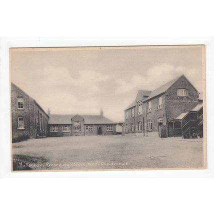 West Quadrangle Secondary School Fakenham Postcard Norfolk