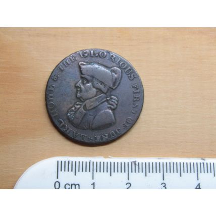 1795 Hampshire Emsworth John Stride Halfpenny Token (e27)