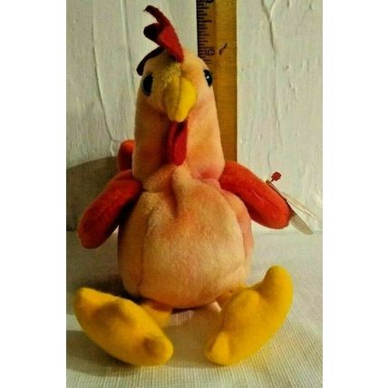 Rare TY Beanie Babies Baby Doodle Rooster 1996 PVC 4171