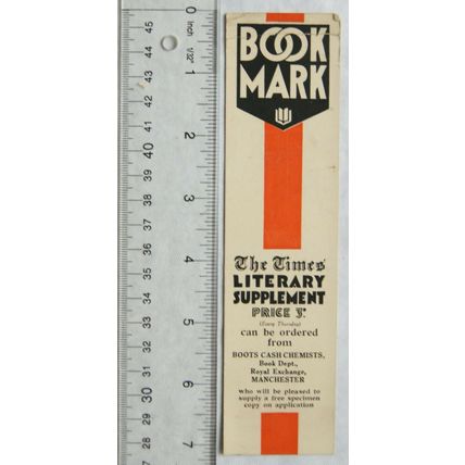 Vintage bookmark - The Times Literary Supplement can be ordred from Boots