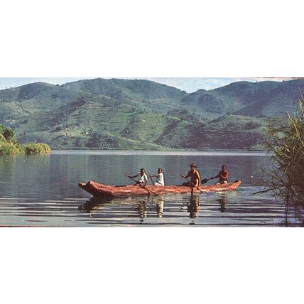 Lake Mulehe Kigezi Kampala Unique African Widescreen Old Postcard