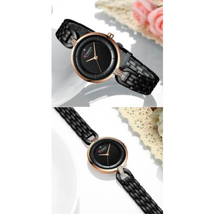 New Women’s Black Rhinestone Fashion Analog Watch