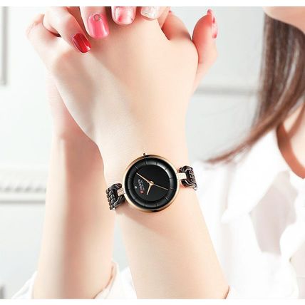 New Women’s Black Rhinestone Fashion Analog Watch