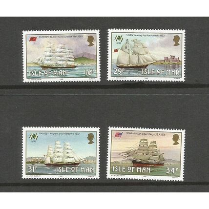 GB Isle Of Man 1988 Manx Sailing Ships Unmounted Mint Set SG 385 / 388