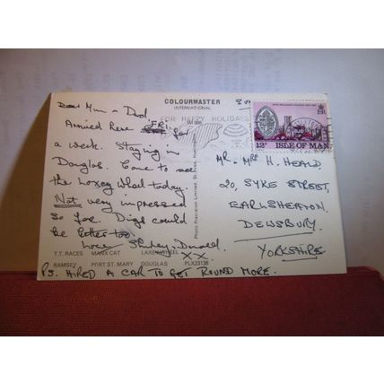 multiview, ISLE OF MAN island used postcard. 1983 pm #