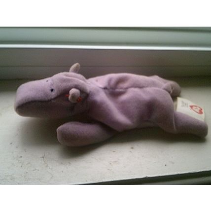 Ty Beanie baby mini purple hippo