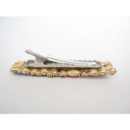 2 1/3 inch multi-color crystal rhinestone alligator hair clip barrette