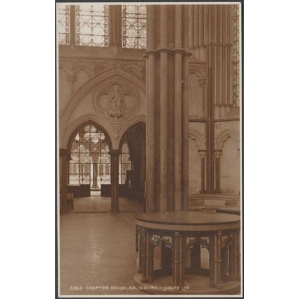 Chapter House, Salisbury Cathedral, Wiltshire, 1920 - Judges RP Postcard