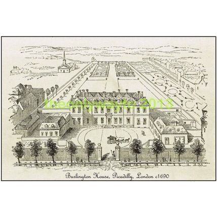 Burlington House, London,1890, MODERN REPRODUCTION