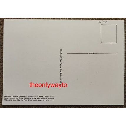 Winston Leonard Spencer Churchill, 5.5p Post Office Postcard PHQ 8, 1974