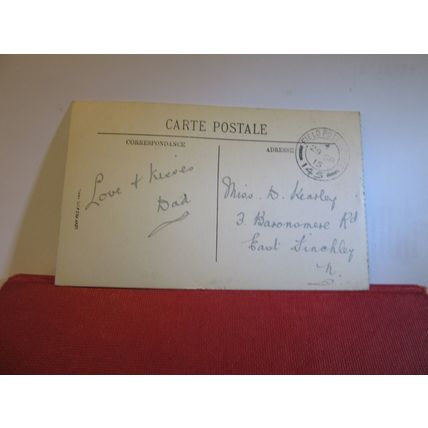WW1, 1914/15 THE LICORN DISRTRICT, GUERRE FRANCE used antique postcard 1915 pm=