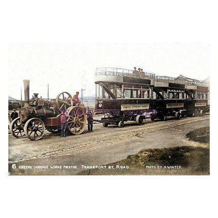 ptc3113 - Lancs. - Electric Carriage Works Preston, Transport by Road, print 6x4