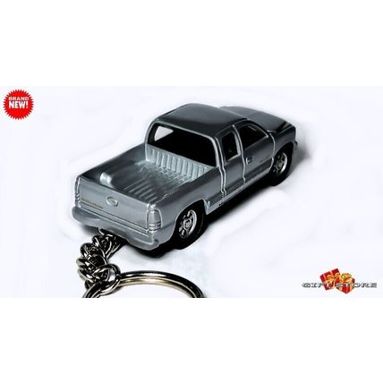 RARE KEYCHAIN SILVER CHEVY SILVERADO 1500 TRUCK CUSTOM Ltd Ed. NICE GIFT