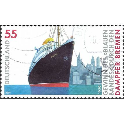 GERMANY, Passenger ship Bremen, New York, blue 2004, 0.55, #3