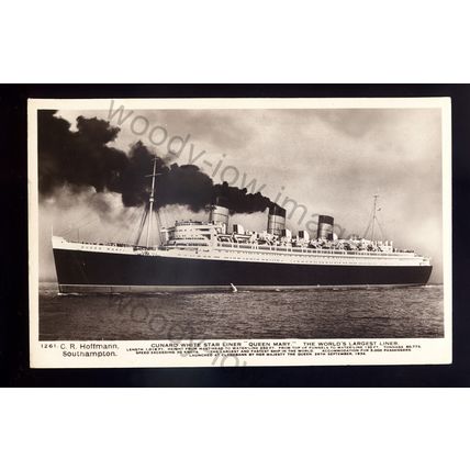 LS2719 - Cunard White Star Liner - Queen Mary - built 1936 -postcard by Hoffmann