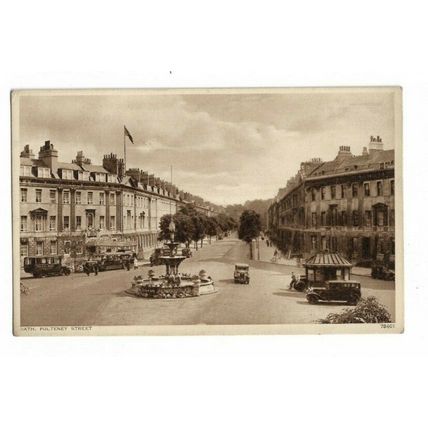 Bath, Pulteney Street, Somerset, Postcard.