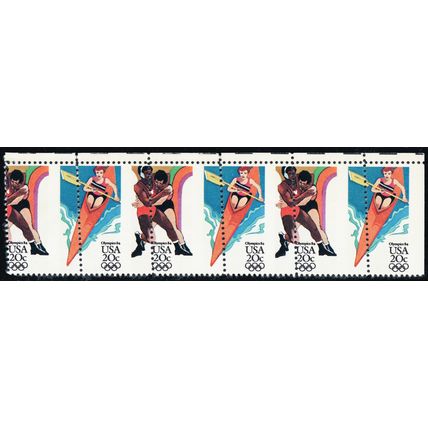 2084-5, Unused (Without gum) 20¢ Misperforated Error Strip - Stuart Katz