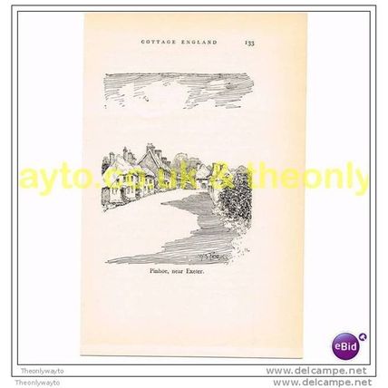 PINHOE, NR EXETER, DEVON, 1936, Book Illustration