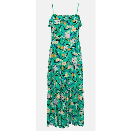 COAST Mint Frill Detail Printed Tiered Maxi Dress BNWT
