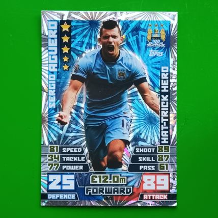 MATCH ATTAX EXTRA 14/15 HAT TRICK HERO AGUERO HG2