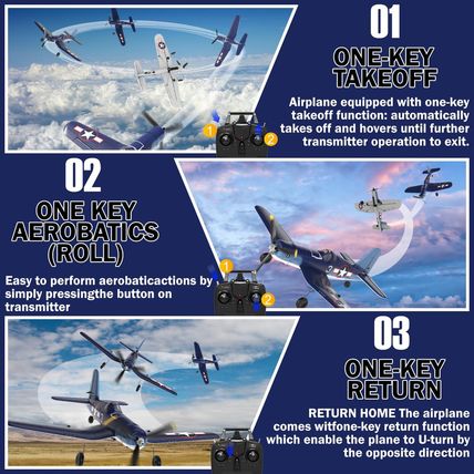 LEAMBE 4 Channel RC Plane - Ready to Fly Aerobatic Aircraft, Easy Control for Be
