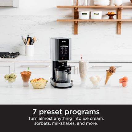 Ninja NC301 Creami Ice Cream Maker, for Gelato, Mix-Ins, Milkshakes, Sorbet, Smo