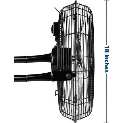 Simple Deluxe 18 Inch 3-Speed High Velocity Heavy Duty Metal Industrial Floor Fa