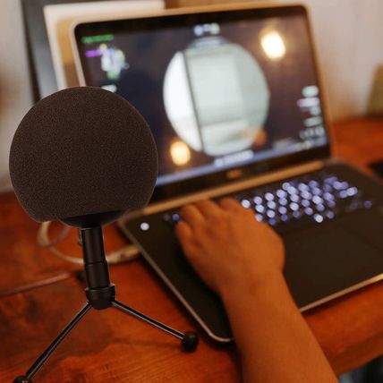 Blue Snowball Pop Filter Windscreen - Professional Snowball Ice Mic Foam Wind