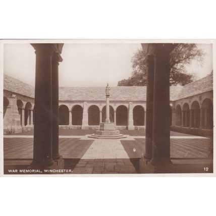 ED 130 WINCHESTER WAR MEMORIAl. PRINTED POSTCARD