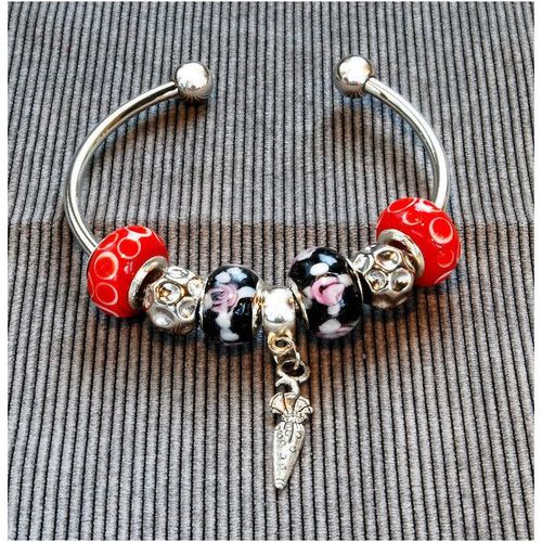 Umbrella Charm European Bead Silver Plated Bracelet Bangle Jewellery 1926