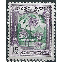 Ceylon 1950 SG415 10c Blue-Green & Violet Mounted Mint .. ..