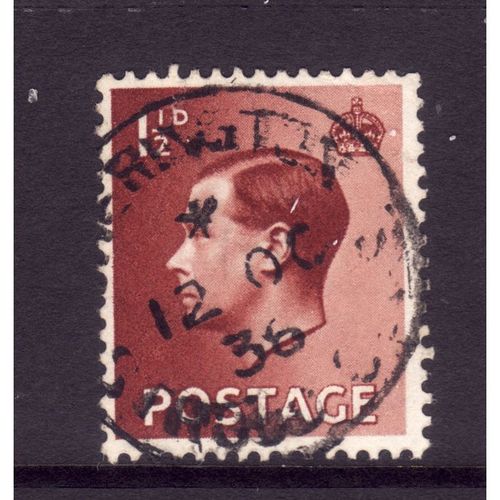 GREAT BRITAIN 1936 EDWARD VIII SG459i 1 1/2d RED BROWN FINE USED#2