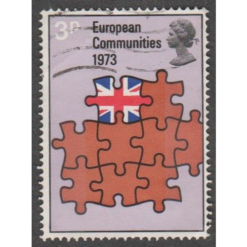 1973 Britains Entry Into Europeaan Community. 3p Value. Very Fine Used