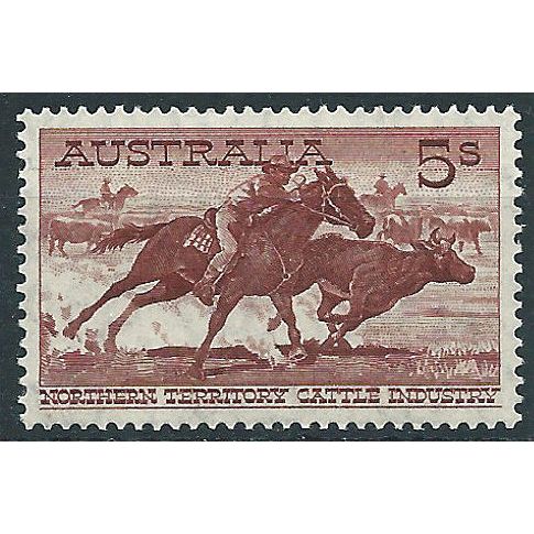 Australia 1961 SG327 5/- Red-Brown Unmounted Mint ....