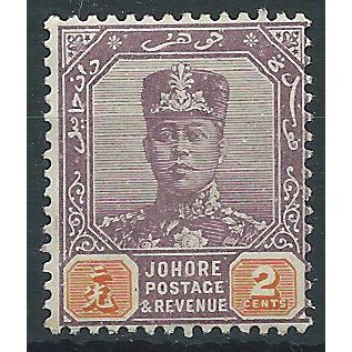 Johore 1912 SG79 2c Dull Purple & Orange Mounted Mint ..