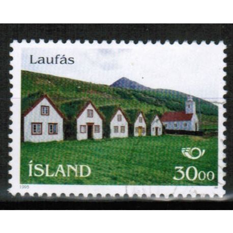 1995 Iceland - Sc# 799 used - Norden farmhouses 30.00kr