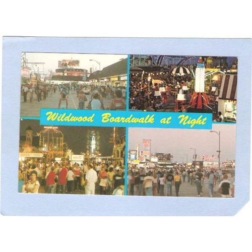 New Jersey Wildwood Wildwood Boardwalk At Night 4 View~638
