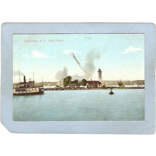 New York Ogdensburg Lighthouse Postcard Light House lighthouse_box2~798