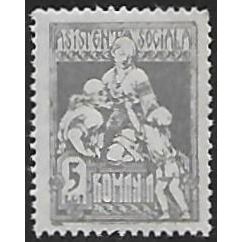 5 L. grey Social Assistance Stamp: 'Charity,' comb perf. 13½:13¾