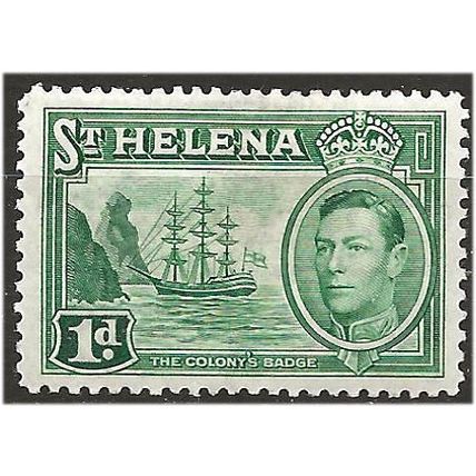 St Helena 1938 SG132 1d Green Mounted Mint . .. .