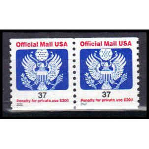 O159 37c Eagle Very Fine MNH Pair KA2067