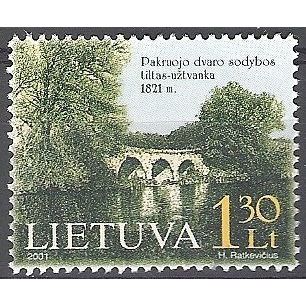 Lietuva 2001 Michel 761 O Cote (2013) 2.10 € Pont de Gut Pakkruojis