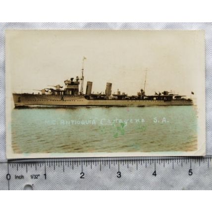 vintage hand coloured postcard M.C. Antioquia Cartagena S.A