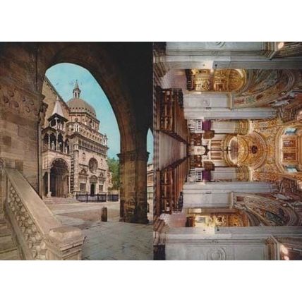 Bergamo Italy Church Interior Colleoni Chapel 2x Postcard s