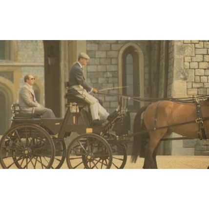 Nancy Reagan Horse Rides with Prince Philip Windsor Photo Royal Postcard