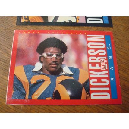 1985 topps, 2-cards, Eric Dickerson, Regular & Box Bottom