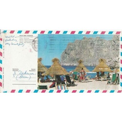 Spain 1971 Balearic Beach Tourist Airmail Cover written VGC