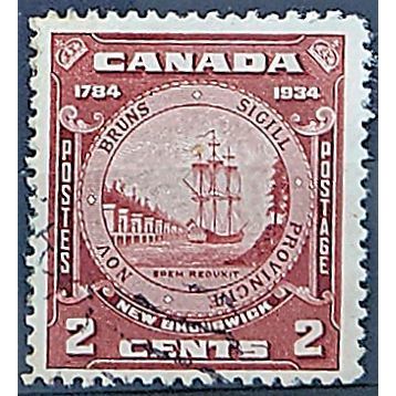 Canada 1934 SG334 2c Red-Brown 150th Anniversary of New Brunswick Fine Used ..