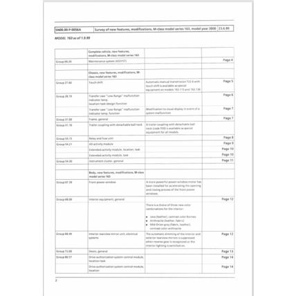 Mercedes M Class New Products Brochure 1999 6516124602 PDF
