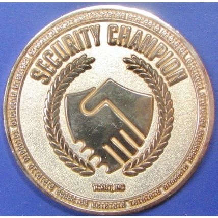 Toast Device Security. Challenge Coin. Souvenir. 2". 19b.